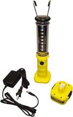Made in USA - 100 VAC & 240 VAC, (8) 1/2, (1) 1 Watt, Cordless, LED Portable Handheld Work Light - 1 Head, Polycarbonate - Exact Tool & Supply