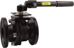 Conbraco - 6" Pipe, Full Port, Cast Iron Full Port Ball Valve - Bi-Directional, Flanged x Flanged Ends, Lever Handle, 200 WOG, 125 WSP - Exact Tool & Supply