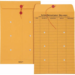 Quality Park - Mailers, Sheets & Envelopes; Type: Inter-Department Envelopes ; Style: String & Button ; Width (Inch): 15 ; Length (Inch): 10 ; Box Quantity: 100 ; Size: 10 x 15 - Exact Tool & Supply