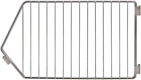 Quantum Storage - 9" Wide, Open Shelving Accessory/Component - Chrome, Chrome Finish, 14" Long, Use with 14" Width Modular Stacking Baskets - Exact Tool & Supply