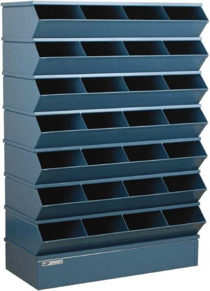 Stackbin - 7 Bin, Shelving Unit with Openings & Base - 37" Wide x 58-1/2" High - Exact Tool & Supply