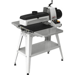 Jet - 5" Diam x 18" Long, Single Phase Floor Drum Sanding Machine - 1/32" Sanding Depth, 1/32 to 3" Thick x 32" Wide Workpiece - Exact Tool & Supply