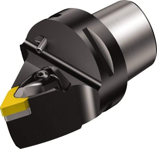 Sandvik Coromant - Neutral Cut, Size C4, DNMG 432 Insert Compatiblity, Modular Turning & Profiling Cutting Unit Head - 0.5mm Ctr to Cutting Edge, 55mm Head Length, Through Coolant, Series T-Max P - Exact Tool & Supply