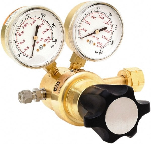 Lincoln Electric - Welding Regulators Gas Type: Argon, Helium, Nitrogen, C-25 CGA Inlet Connection: 590 - Exact Tool & Supply