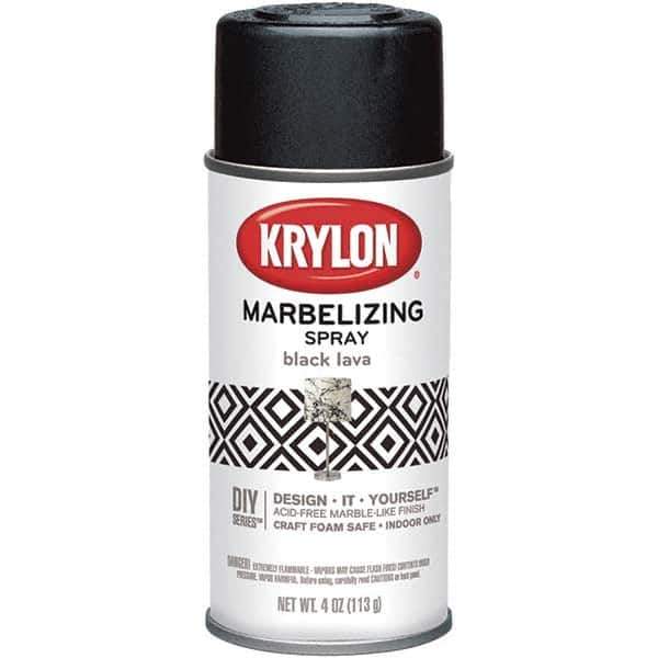 Krylon - Black Lava, Gloss, Craft Paint Spray Paint - 4 oz Container - Exact Tool & Supply