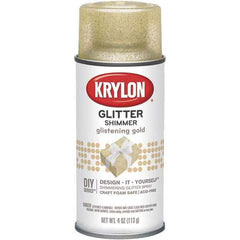 Krylon - Glistening Gold, Glitter, Craft Paint Spray Paint - 4 oz Container - Exact Tool & Supply