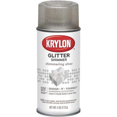 Krylon - Shimmering Silver, Glitter, Craft Paint Spray Paint - 4 oz Container - Exact Tool & Supply