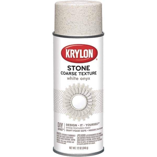 Krylon - White Onyx, Textured, Craft Paint Spray Paint - 12 oz Container - Exact Tool & Supply