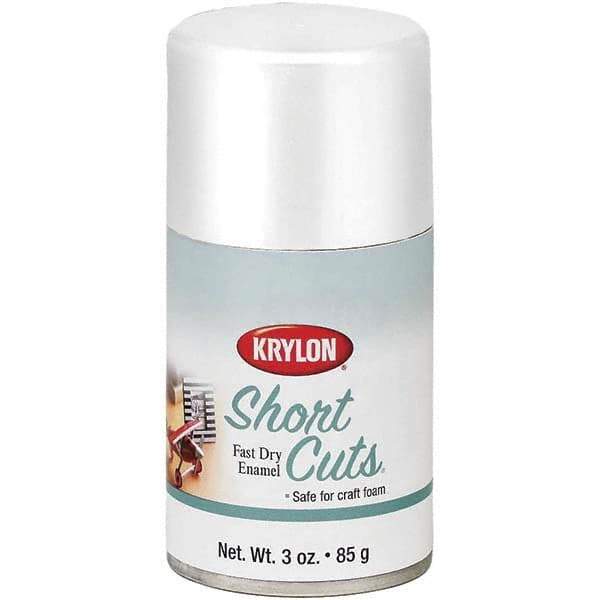 Krylon - White, Gloss, Enamel Spray Paint - 3 oz Container - Exact Tool & Supply
