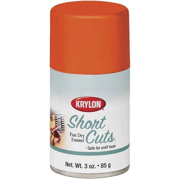 Krylon - Glow Orange, Gloss, Enamel Spray Paint - 3 oz Container - Exact Tool & Supply