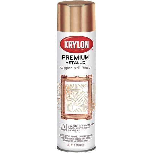 Krylon - Copper Brilliance (Color), Gloss, Metallic Spray Paint - 8 oz Container - Exact Tool & Supply
