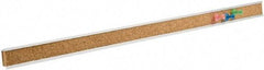 Quartet - 18" Wide x 1" High Cork Bulletin Bar - Brown - Exact Tool & Supply