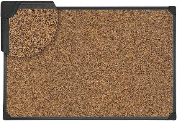 UNIVERSAL - 24" Wide x 18" High Cork Bulletin Bar - Natural (Color) - Exact Tool & Supply