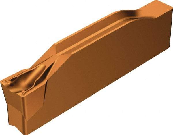 Sandvik Coromant - 0400N123 TF Grade 1145, 4mm Cutting Width Carbide Grooving Insert - Neutral, 0.4mm Corner Radius, TiAlN/AlCr2O3 Finish - Exact Tool & Supply