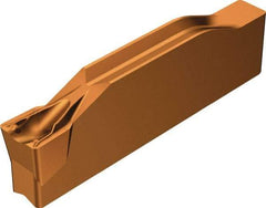 Sandvik Coromant - 0400N123 TF Grade 1145, 4mm Cutting Width Carbide Grooving Insert - Neutral, 0.4mm Corner Radius, TiAlN/AlCr2O3 Finish - Exact Tool & Supply