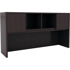 ALERA - 58.88" Long x 35-1/2" High x 15" Deep, Kneespace Credenza - Espresso (Color), Woodgrain Laminate - Exact Tool & Supply