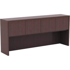 ALERA - 70.63" Long x 35-1/2" High x 15" Deep, Kneespace Credenza - Mahogany (Color), Woodgrain Laminate - Exact Tool & Supply