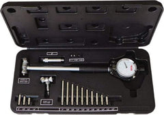 SPI - 15 Anvil, 1.4 to 6" Dial Bore Gage Set - 0.0005" Graduation, 6" Gage Depth, Accurate to 0.0005", Carbide Contact Point - Exact Tool & Supply