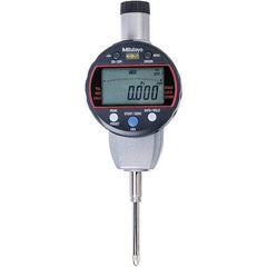 Mitutoyo - 0 to 1" Range, 0.001mm Graduation, Electronic Drop Indicator - Flat Back, Accurate to 0.002mm, Metric System, LCD Display - Exact Tool & Supply