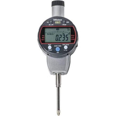 Mitutoyo - 0 to 1" Range, 0.001mm Graduation, Electronic Drop Indicator - Flat Back, Accurate to 0.0001", Metric System, LCD Display - Exact Tool & Supply