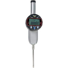 Mitutoyo - 0 to 2" Range, 0.001mm Graduation, Electronic Drop Indicator - Flat Back, Accurate to 0.00025", Inch & Metric System, LCD Display - Exact Tool & Supply