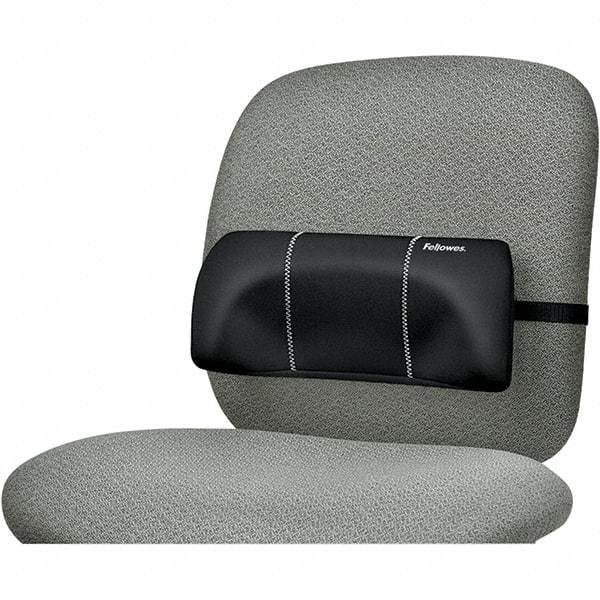 FELLOWES - Black Back Support - For Office Chairs, Car Seat & Home Use - Exact Tool & Supply