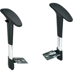 Safco - Black/Chrome Adjustable Arms - For Safco Metro Chairs Collection, Safco Metro Extended Height Chairs - Exact Tool & Supply