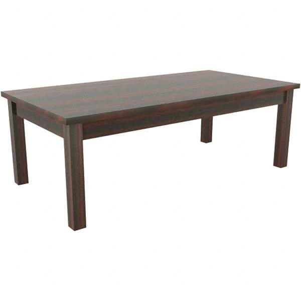 ALERA - 20" Long x 47-1/4" Wide x 16.38" High Stationary Reception Table - 1" Thick, Mahogany (Color), Wood Grain Laminate - Exact Tool & Supply