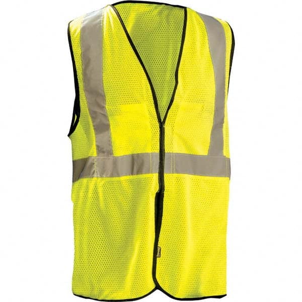 OccuNomix - Size S/M Hi-Vis Yellow Mesh Breakaway High Visibility Vest - Exact Tool & Supply