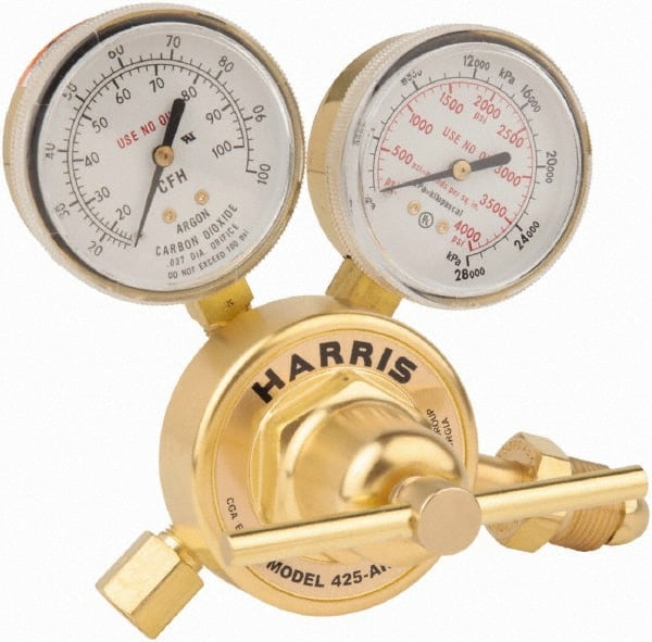 Lincoln Electric - Welding Regulators Gas Type: Argon, Helium, Nitrogen, C-25 CGA Inlet Connection: 580 - Exact Tool & Supply