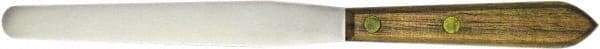 Albion Engineering - 1/2" Wide Spring Blade Stainless Steel Spatula - Flexible, Straight Hardwood Handle, 5" OAL - Exact Tool & Supply