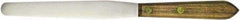 Albion Engineering - 1/2" Wide Spring Blade Stainless Steel Spatula - Flexible, Straight Hardwood Handle, 5" OAL - Exact Tool & Supply