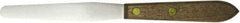 Albion Engineering - 7/16" Wide Spring Blade Stainless Steel Spatula - Flexible, Straight Hardwood Handle, 4" OAL - Exact Tool & Supply