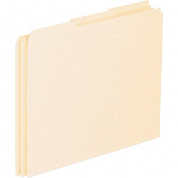 Pendaflex - 8-1/2 x 11" 100 Tabs, Unpunched, Blank Top Tab File Guides - Manila - Exact Tool & Supply