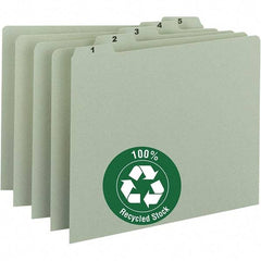 SMEAD - 8-1/2 x 11" 31 Tabs, Unpunched, Preprinted Divider - Green - Exact Tool & Supply