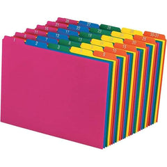 Pendaflex - 8-1/2 x 11" 31 Tabs, Unpunched, Preprinted Divider - Assorted Color Tabs, Assorted Folder - Exact Tool & Supply