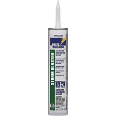 White Lightning - 10 oz Tube Clear Tetrachloroethylene Caulk - -40 to 180°F Operating Temp, 120 min Tack Free Dry Time, 96 hr Full Cure Time - Exact Tool & Supply