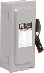Square D - 30 Amp, 600 VAC, 3 Pole Nonfused Safety Switch - NEMA 1, 1 & 3 Phase, 10 hp at 600 VAC (Single Phase), 30 hp at 600 VAC (Triple Phase) - Exact Tool & Supply