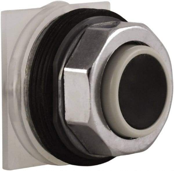Schneider Electric - 30mm Mount Hole, Extended Straight, Pushbutton Switch Only - Black Pushbutton, Momentary (MO) - Exact Tool & Supply
