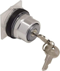 Schneider Electric - 1.18 Inch Mount Hole, Extended Straight, Pushbutton Switch Only - Round, Weatherproof, Dust and Oil Resistant - Exact Tool & Supply