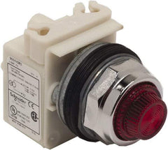 Schneider Electric - 480 VAC Red Lens Indicating Light - Screw Clamp Connector - Exact Tool & Supply