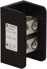 Square D - 1 Pole, 620 (Aluminium), 760 (Copper) Amp, Phenolic Power Distribution Block - 600 VAC, 2 Primary Connection - Exact Tool & Supply