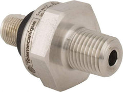 Telemecanique Sensors - 1/4-18 NPT (Male) Connector, 12 to 24 VDC, 300 psi Sensor, Shock and Vibration Resistant, Control Circuit Pressure Sensor - 26mm Long x 30mm Wide, IP65, IP67, IP69, For Use with OsiSense XM - Exact Tool & Supply