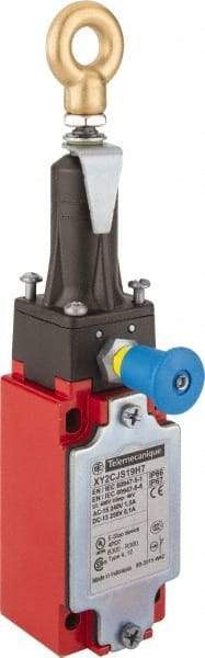 Telemecanique Sensors - 6 Amp, NO/2NC Configuration, Dual Operation, Rope Operated Limit Switch - Pull Button Reset, Rope Pull, Color Indicator - Exact Tool & Supply