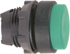 Schneider Electric - 22mm Mount Hole, Extended Straight, Pushbutton Switch Only - Round, Green Pushbutton, Nonilluminated, Momentary (MO) - Exact Tool & Supply