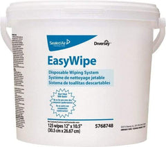 Diversey - Pre-Moistened General Purpose Wipes - Refill, 24-7/8" x 8-5/8" Sheet Size, White - Exact Tool & Supply