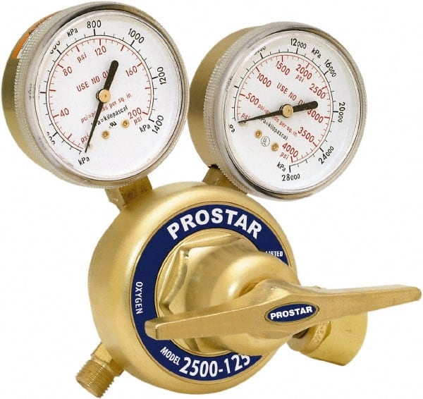Lincoln Electric - Welding Regulators Gas Type: Oxygen CGA Inlet Connection: 1/4 NPT Male - Exact Tool & Supply