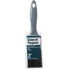 Rubberset - 2" Flat Synthetic Trim Brush - Plastic Beavertail Handle - Exact Tool & Supply