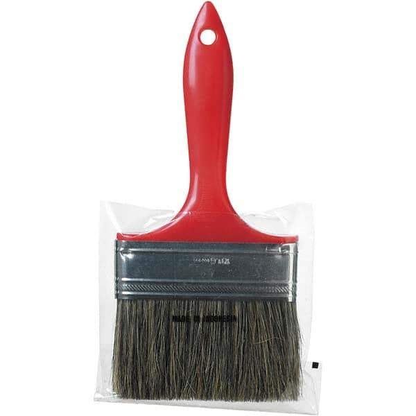 Rubberset - 4" Flat Hog Chip Brush - Wood Beavertail Handle - Exact Tool & Supply