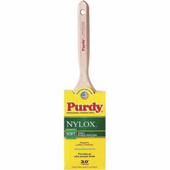 Purdy - 3" Flat Synthetic Trim Brush - Wood Fluted Handle - Exact Tool & Supply